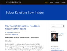 Tablet Screenshot of laborrelationslawinsider.com